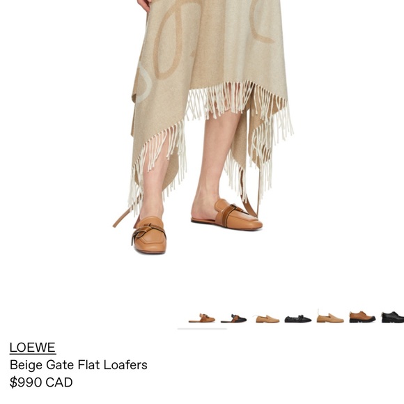 *SOLD*Loewe Beige Gate Flat Loafers Mules - Picture 4 of 8